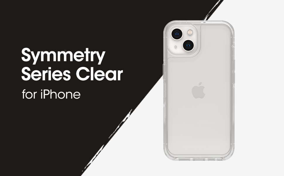 iPhone 13 (ONLY) Symmetry Series Case - CLEAR. ultra-sleek. wireless charging compatible. raised edges protect camera & screen