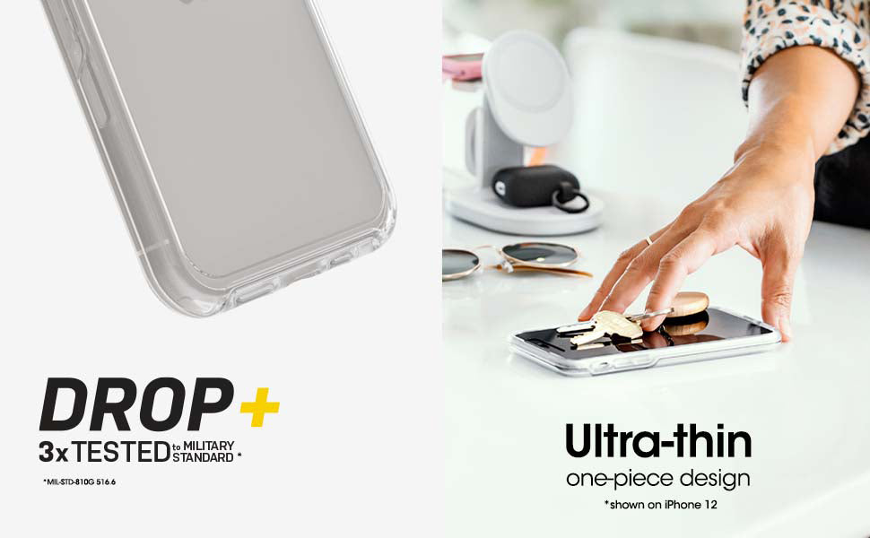 iPhone 13 (ONLY) Symmetry Series Case - CLEAR. ultra-sleek. wireless charging compatible. raised edges protect camera & screen