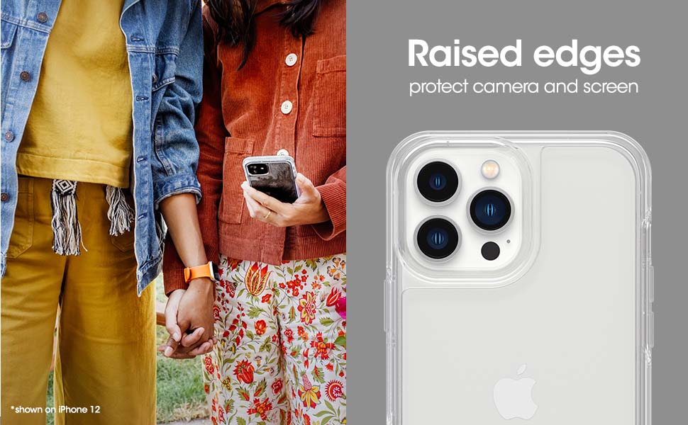 iPhone 13 (ONLY) Symmetry Series Case - CLEAR. ultra-sleek. wireless charging compatible. raised edges protect camera & screen