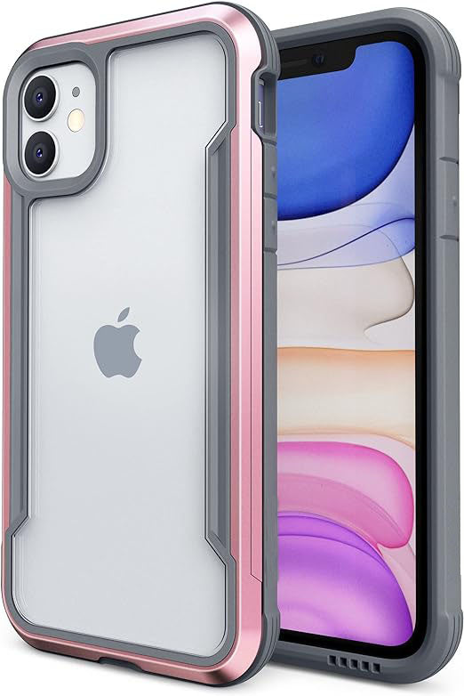 iPhone 11 Case. Shockproof Protective Clear Case. Military 10ft Drop Tested. Durable Aluminum Frame. Anti-Yellowing Technology Case for iPhone 11