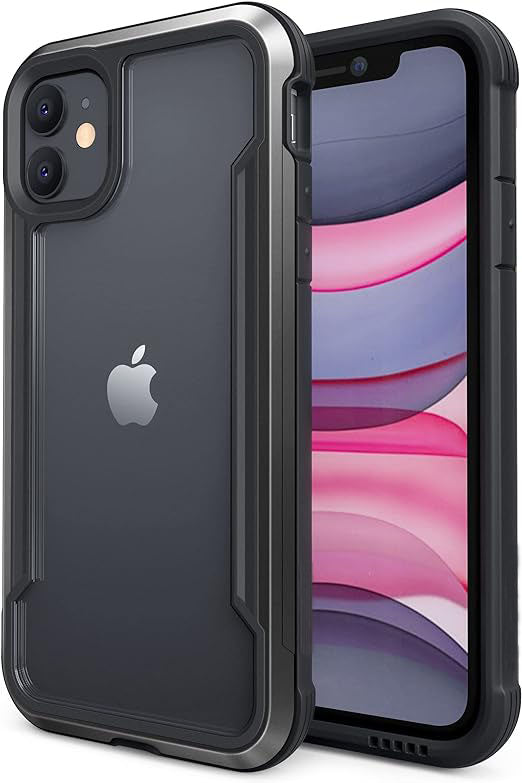 iPhone 11 Case. Shockproof Protective Clear Case. Military 10ft Drop Tested. Durable Aluminum Frame. Anti-Yellowing Technology Case for iPhone 11