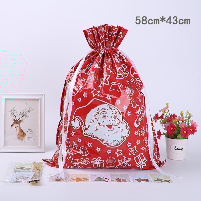 Last Day 49% OFF💥Christmas Drawstrings Gift Bags With Gift Card💥