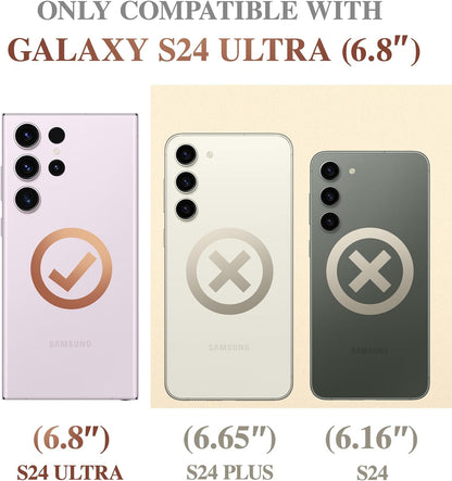 Samsung Galaxy S24 Ultra Case with Slide Camera Cover+Screen Protector. [Military Grade Shockproof] Marble Protective Phone Case for S24 Ultra 5G 6.8