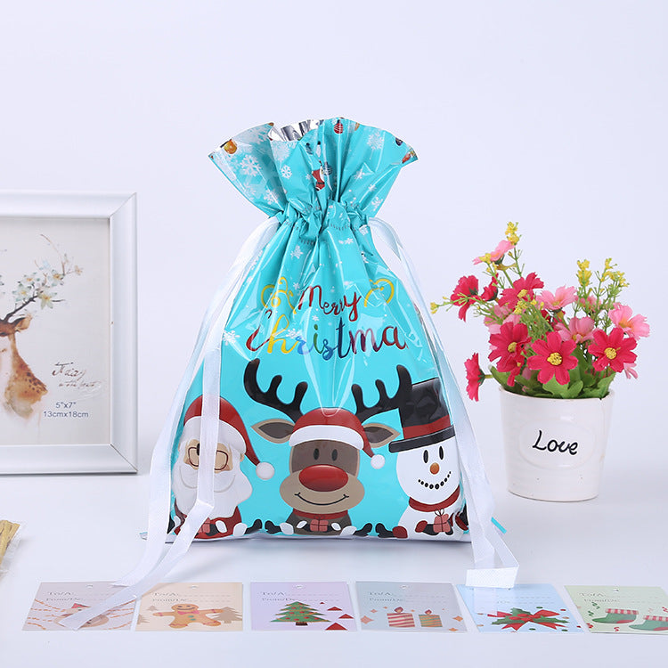 Last Day 49% OFF💥Christmas Drawstrings Gift Bags With Gift Card💥