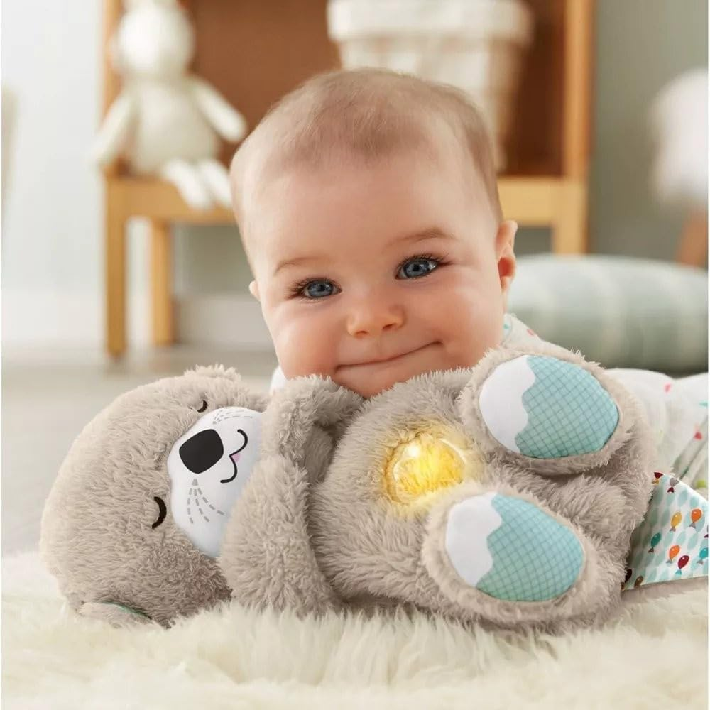 Mush Sleepy Otter Portable Plush Sound Machine with Music Lights & Breathing Motion