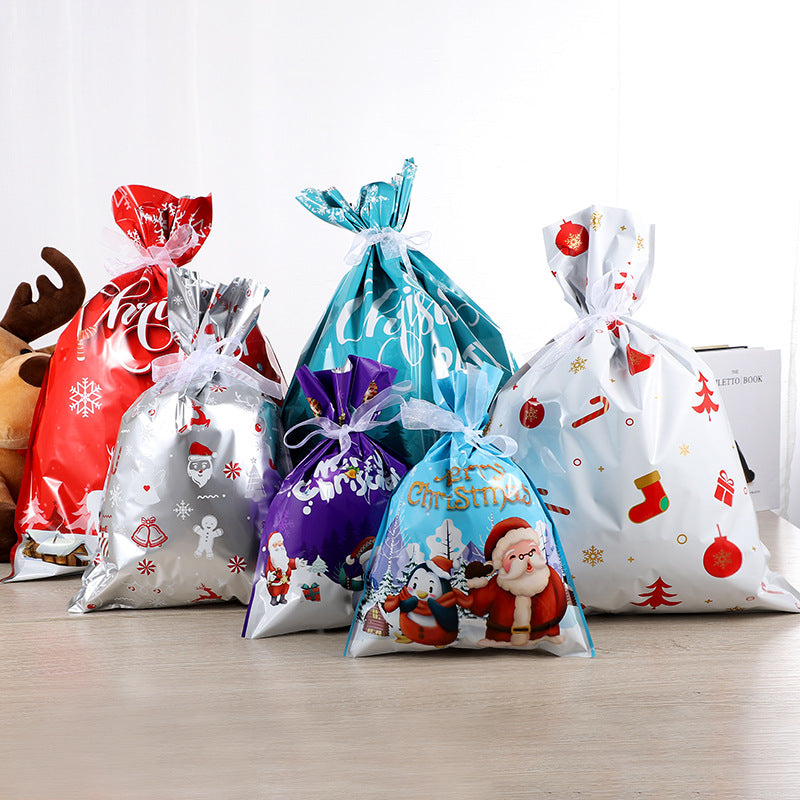 Last Day 49% OFF💥Christmas Drawstrings Gift Bags With Gift Card💥