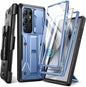 Samsung Galaxy S24 Ultra Case. [Bulit-in Screen Protector & Slide Camera Cover] [2 Front Frame] Military Grade Shockproof Phone Case with Kickstand & Belt-Clip 6.8