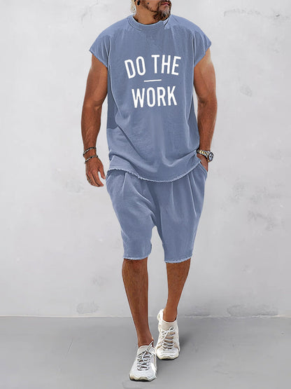 Casual Loose Fit Word Printed Sports Set(Buy 2 Free Shipping)
