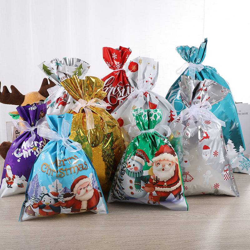 Last Day 49% OFF💥Christmas Drawstrings Gift Bags With Gift Card💥