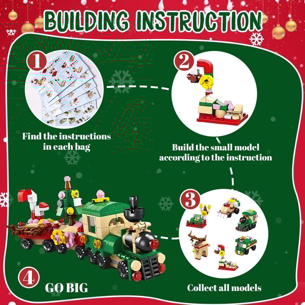 Early Xmas Sale 50% OFF-Advent Calendar Kids With Christmas Building Blocks