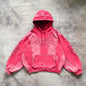 Casual street patchwork patchwork cotton hoodie