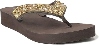 Women's Hollow Triangle Rhinestone Sandals