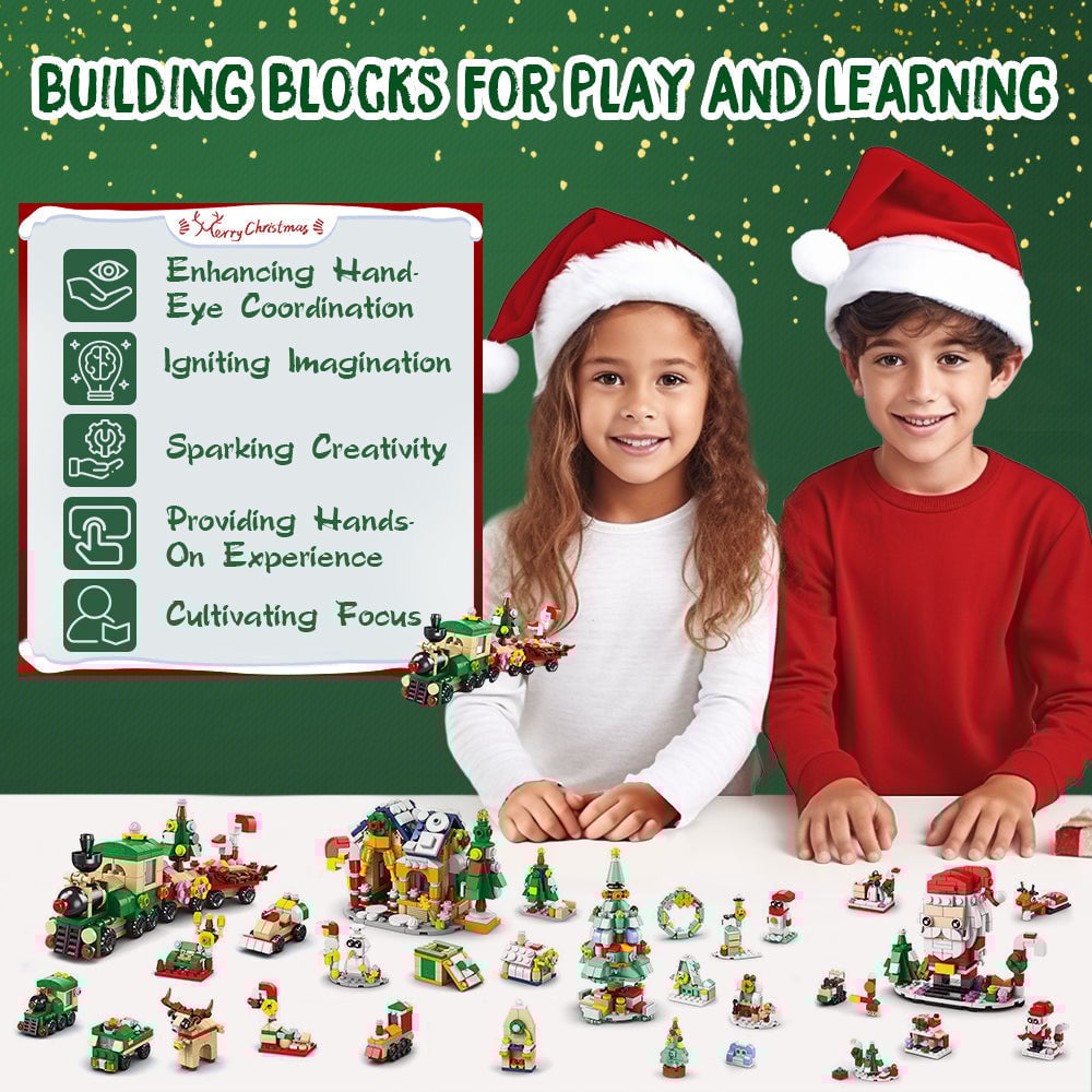 Early Xmas Sale 50% OFF-Advent Calendar Kids With Christmas Building Blocks