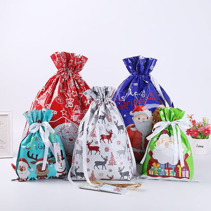 Last Day 49% OFF💥Christmas Drawstrings Gift Bags With Gift Card💥