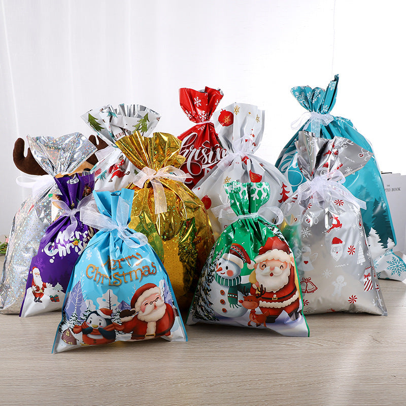Last Day 49% OFF💥Christmas Drawstrings Gift Bags With Gift Card💥
