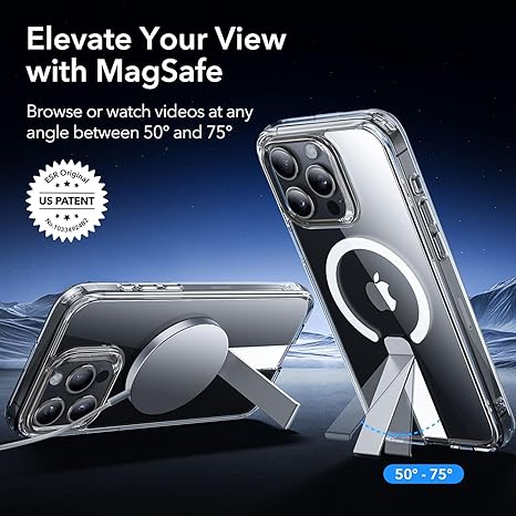 iPhone 15 Pro Max Case.Compatible with MagSafe.Fully Adjustable Flickstand.Military-Grade Drop Protection