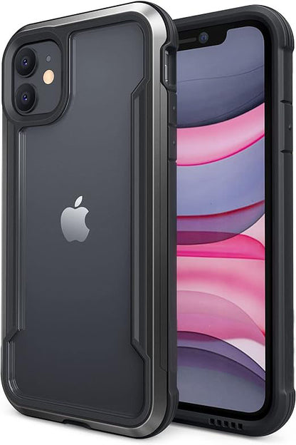 iPhone 11 Case. Shockproof Protective Clear Case. Military 10ft Drop Tested. Durable Aluminum Frame. Anti-Yellowing Technology Case for iPhone 11