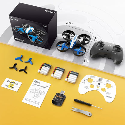 Mini Drone for Kids and Beginners RC Nano Quadcopter Indoor Small Helicopter Plane with Auto Hovering. 3D Flips. Headless Mode and 3 Batteries. Great Gift Toy for Boys and Girls. Blue