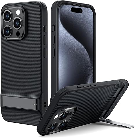 iPhone 15 Pro Max Case.Compatible with MagSafe.Fully Adjustable Flickstand.Military-Grade Drop Protection