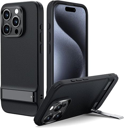 iPhone 15 Pro Max Case.Compatible with MagSafe.Fully Adjustable Flickstand.Military-Grade Drop Protection
