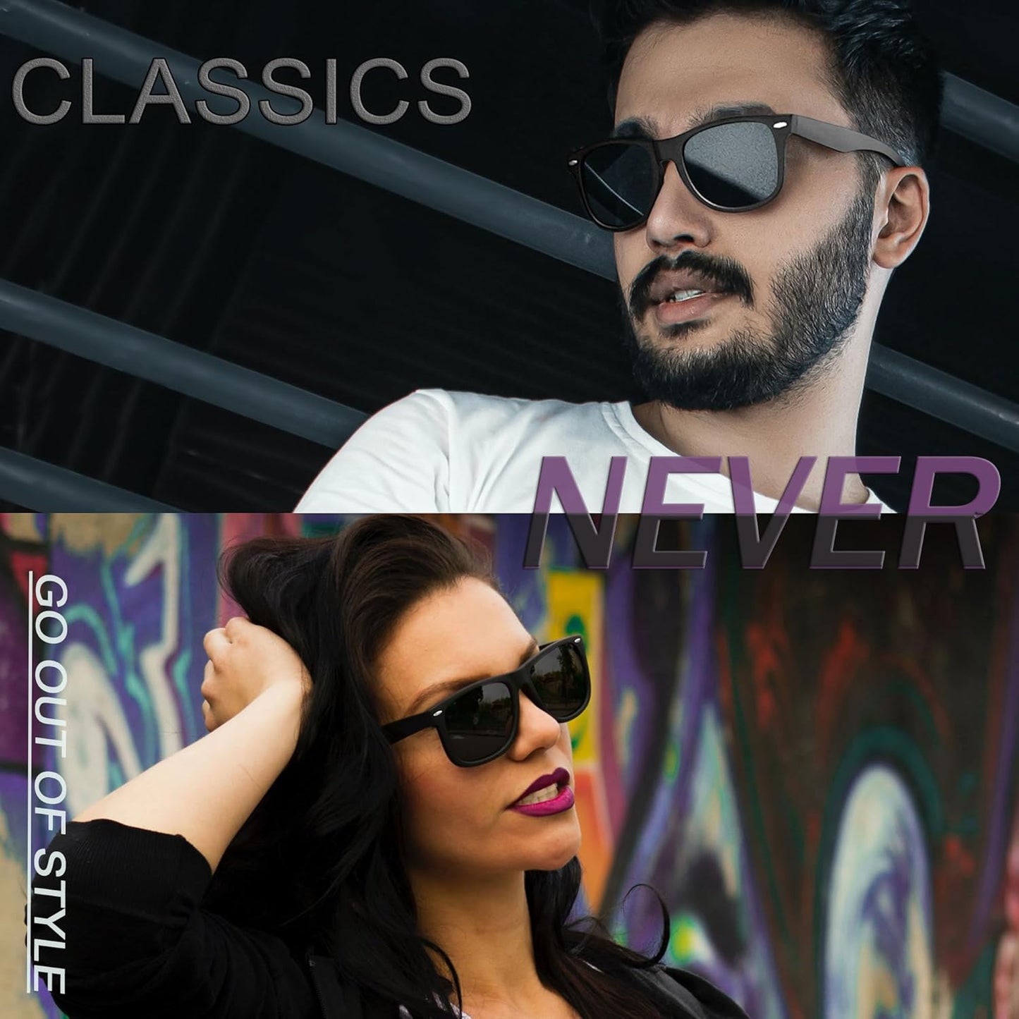 Joopin Square Sunglasses Polarized UV Protection Trendy Designer Sun Glasses Men Women