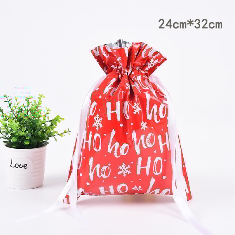 Last Day 49% OFF💥Christmas Drawstrings Gift Bags With Gift Card💥