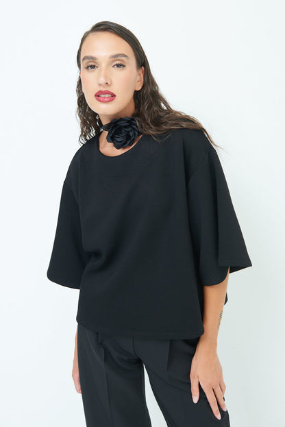 Elegant oversized top with wide sleeves wholesale