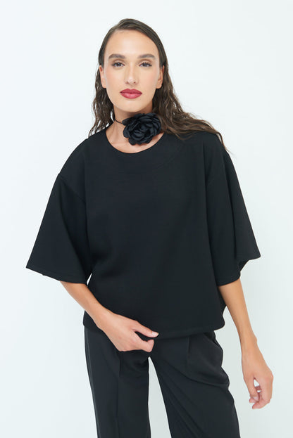 Elegant oversized top with wide sleeves wholesale