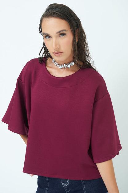 Elegant oversized top with wide sleeves wholesale