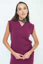 Sleeveless knit top with textured pattern wholesale