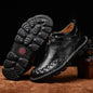 Mens Hand Stitching Non-Slip Soft Sole Genuine Leather Ankle Chukka Boots