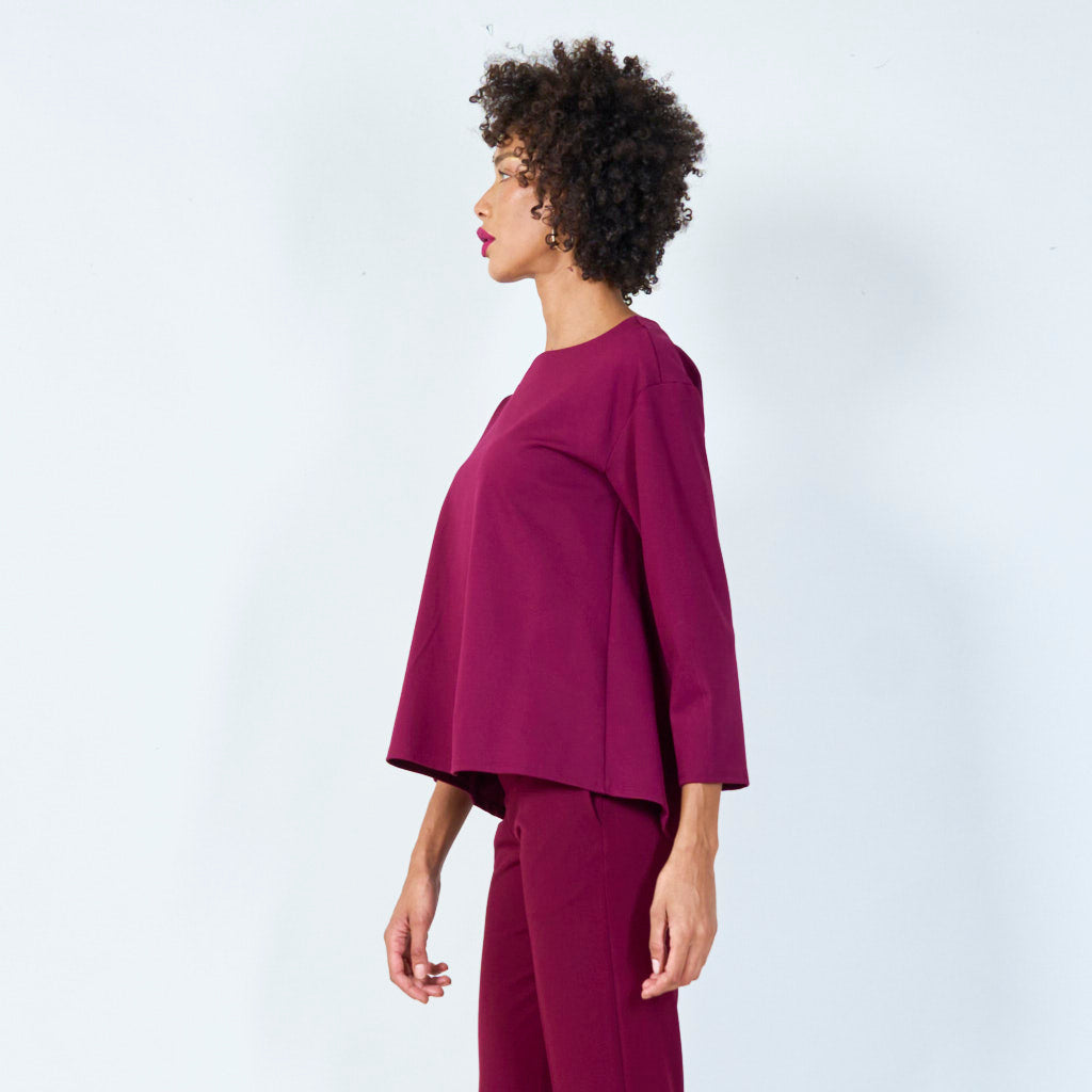 Loose fit boatneck top wholesale
