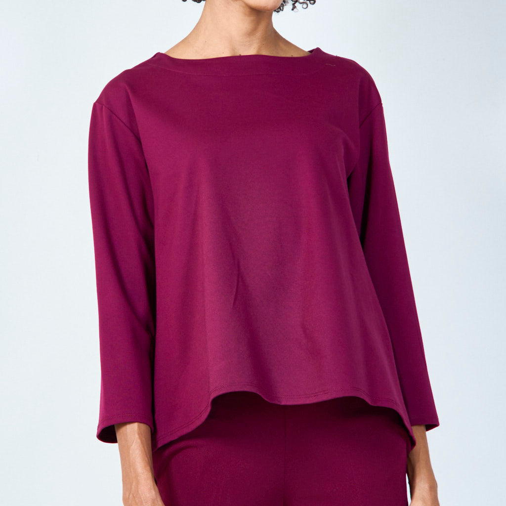Loose fit boatneck top wholesale
