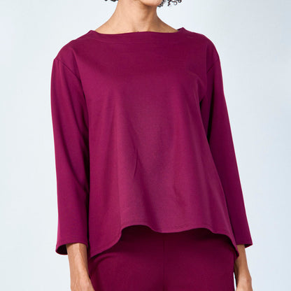 Loose fit boatneck top wholesale