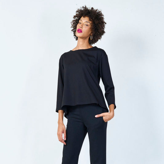 Loose fit boatneck top wholesale