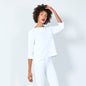 Asymmetrical top with cuffed sleeves wholesale