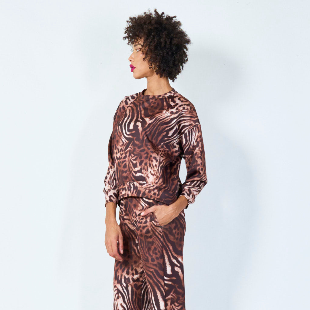 Bold animal print top wholesale