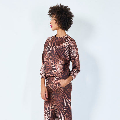 Bold animal print top wholesale