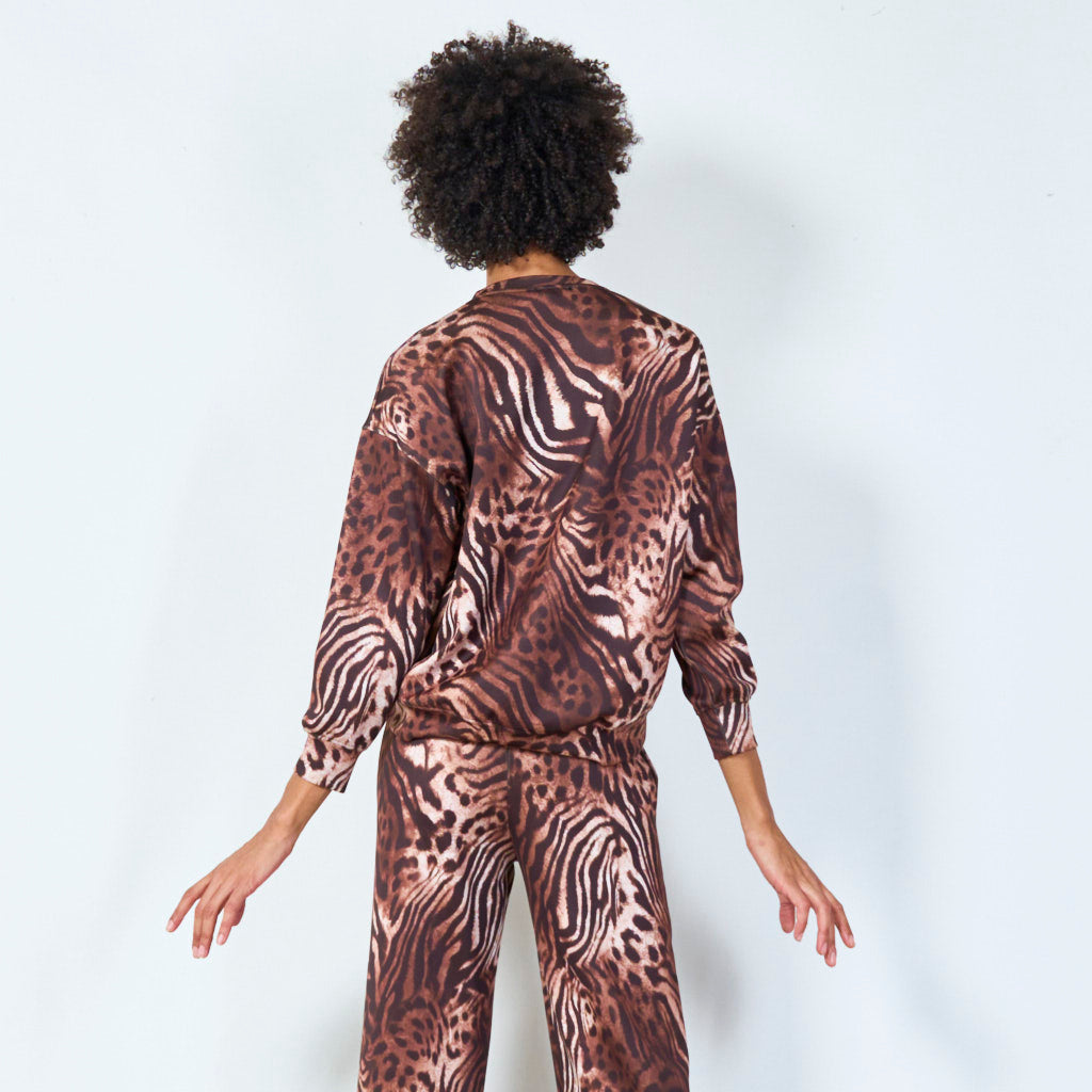 Bold animal print top wholesale