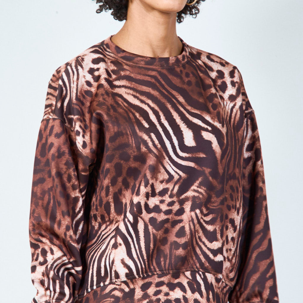 Bold animal print top wholesale