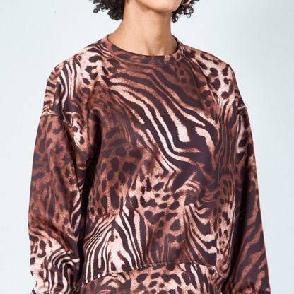Bold animal print top wholesale