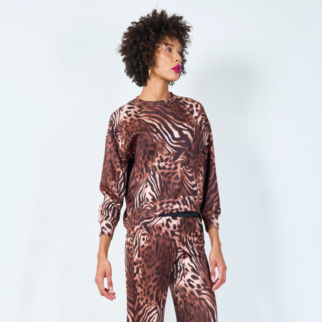 Bold animal print top wholesale