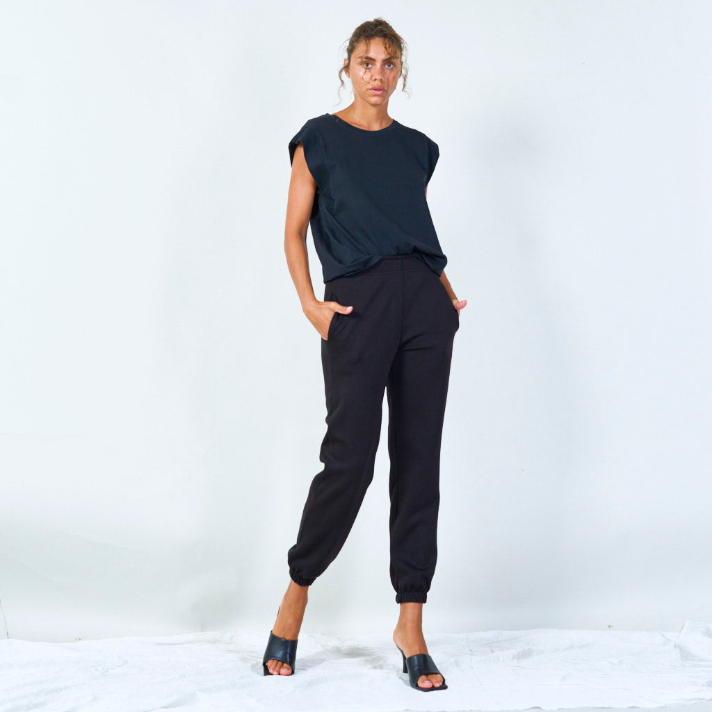 Sleeveless crew-neck muscle top wholesale