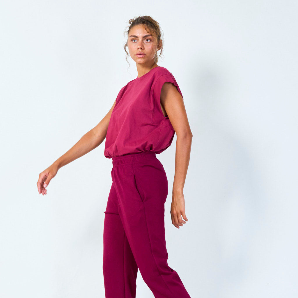 Sleeveless crew-neck muscle top wholesale