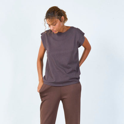 Sleeveless crew-neck muscle top wholesale