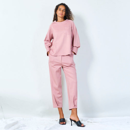 Long-sleeve basic pocket tee wholesale
