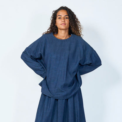 Long-sleeve loose-fit top wholesale