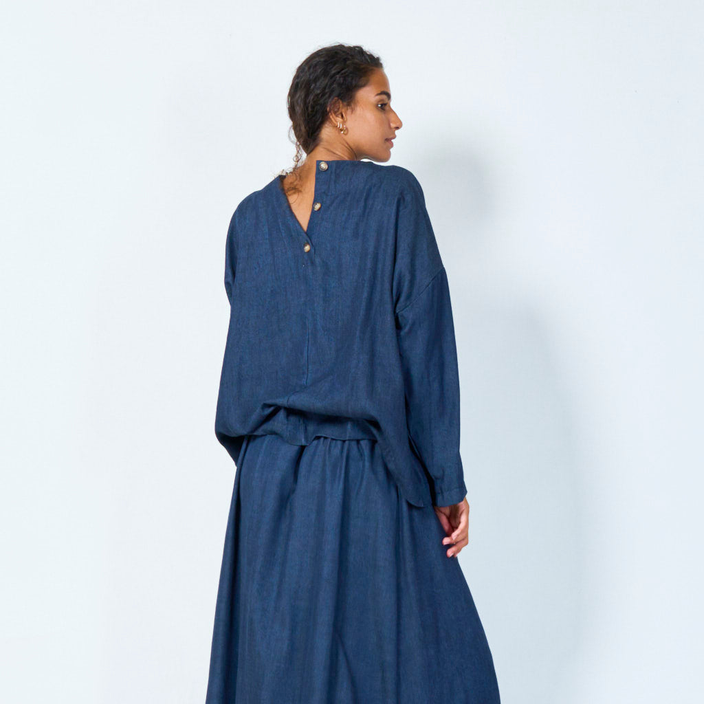 Long-sleeve loose-fit top wholesale