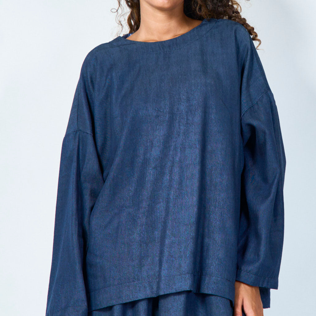 Long-sleeve loose-fit top wholesale