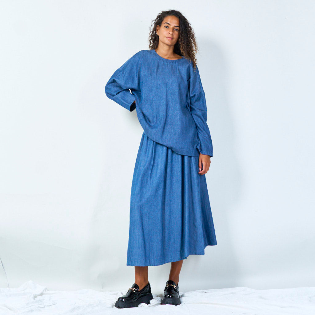 Long-sleeve loose-fit top wholesale